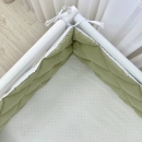 Protectie laterata patut bebe din 4 piese olive (5)